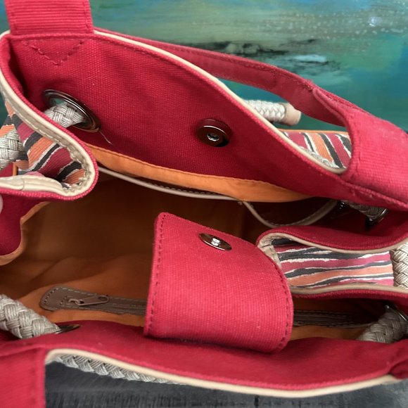 Red Purse Naturalizer Y2K Summer Purse /Boho Handbag / Beach Bag/ Red , … - Picture 7 of 13